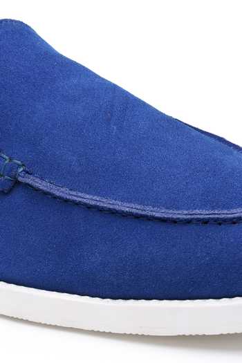 Shop SHUTIQ Blue Embroidered Otimo Suede Border Shoes Online at Aza Fashions Shop_SHUTIQ_Blue Embroidered Otimo Suede Border Shoes _Online_at_Aza_Fashions