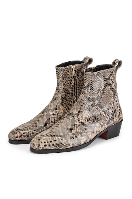 SHUTIQ Multi Color Printed Panther Boots