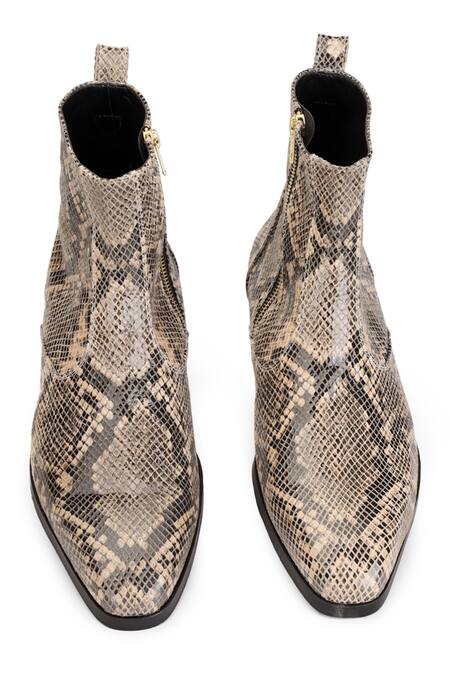 Shutiq_Multi Color Printed Panther Boots _Online_at_Aza_Fashions