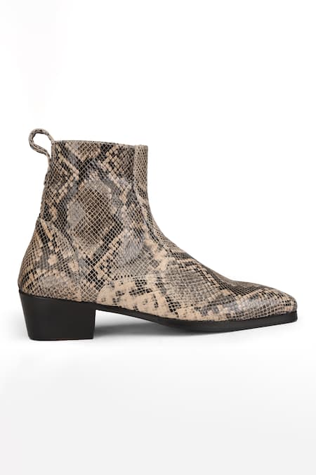 Buy_Shutiq_Multi Color Printed Panther Boots _Online_at_Aza_Fashions