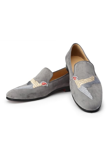 SHUTIQ Phoenix Sterling Embroidered Shoes 