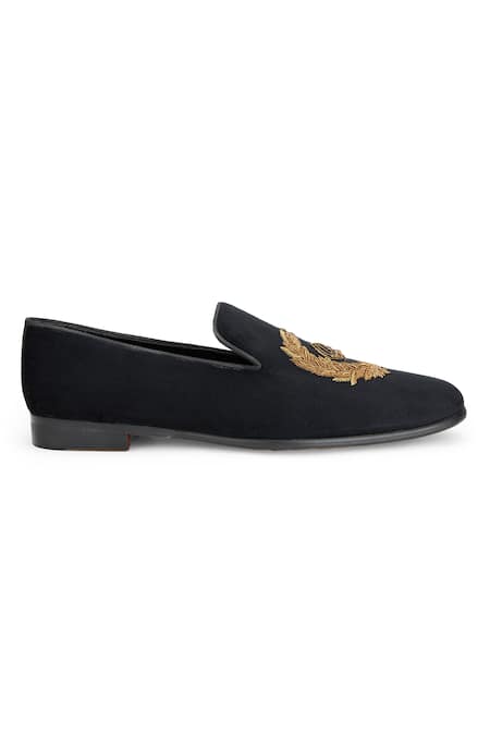 Shutiq_Black Embroidered Rafa Antique Shoes _Online_at_Aza_Fashions