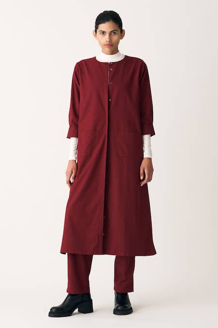 Three Solid Straight Fit Pant 