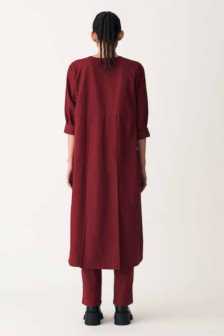 Three Solid Straight Fit Pant 