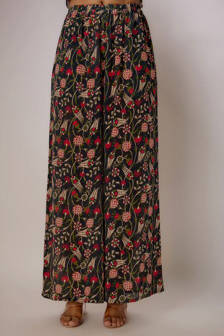 Buy_Nadima Saqib_Blue Crepe Sequins, Embroidery Collared Thread And Work Shirt & Pant Set _Online_at_Aza_Fashions