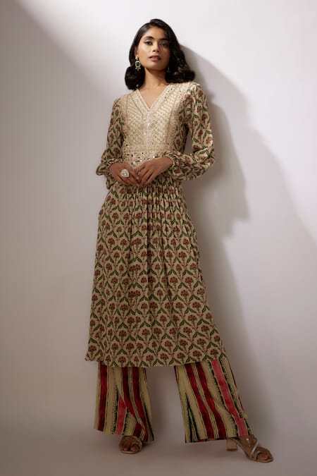 Nadima Saqib Printed Kurta & Pant Set 