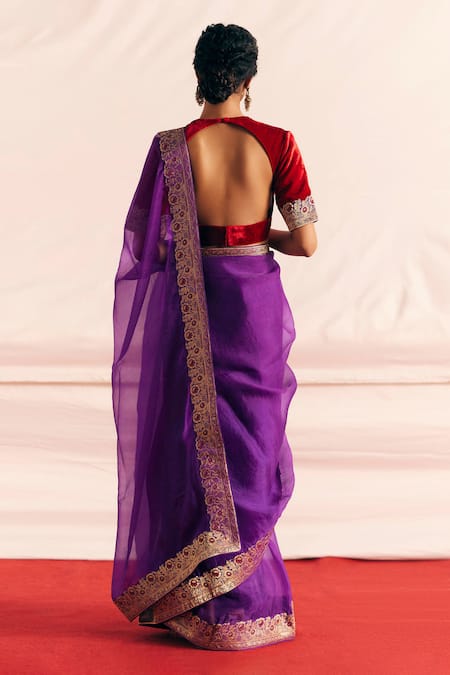 Mimamsaa Husna Woven Bordered Blouse 