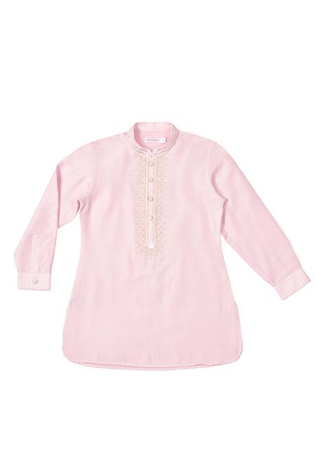 Buy Partykles Pink Polyester, Silk, Cotton Sequins, Embroidery Placket Kurta And Pant Set Online at Aza Fashions Buy_Partykles_Pink Polyester, Silk, Cotton Sequins, Embroidery Placket Kurta And Pant Set _Online_at_Aza_Fashions