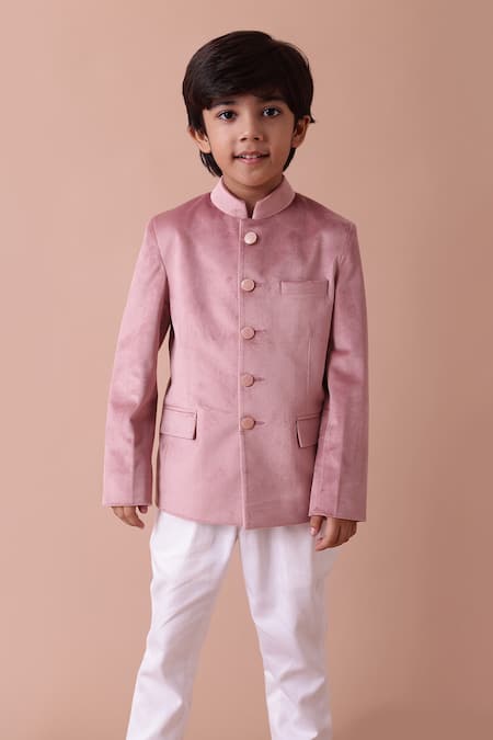 Partykles Plain Jodhpuri & Pant Set 