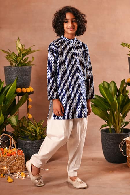 Mini Trails Abstract Print Kurta & Salwar Set 