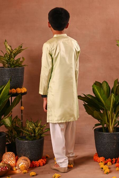 Mini Trails Floral Embroidered Kurta Set 