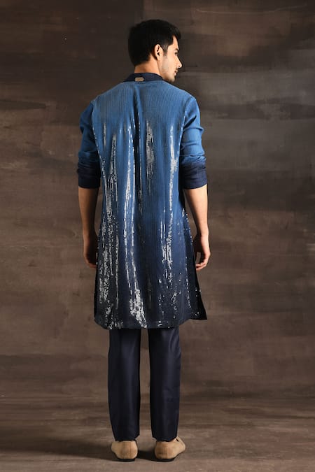 Soniya G Sequin Embroidered Ombre Kurta Set