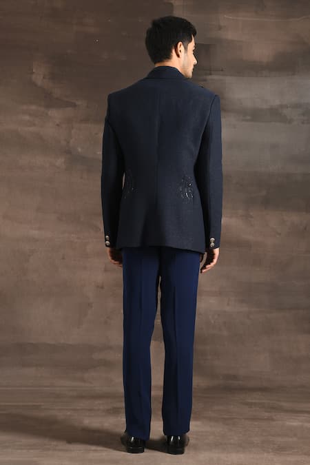 Soniya G Shimmer Bead Embroidered Tuxedo Set 