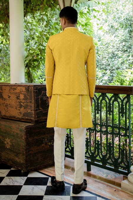 Tajiri Array Embroidered Bandhgala Kurta Set 