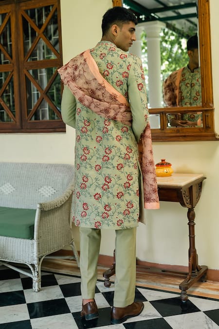 Tajiri Karigari Embroidered Sherwani Set 