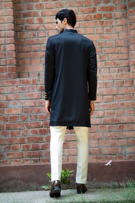 Tajiri Nawab Solid Sherwani Set 