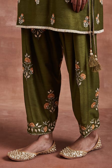 Buy Sue Mue Green Mohair, Handloom Cotton Embroidery, Aradhna Floral Kurta And Salwar Set Online at Aza Fashions Buy_Sue Mue_Green Mohair, Handloom Cotton Embroidery, Aradhna Floral Kurta And Salwar Set _Online_at_Aza_Fashions