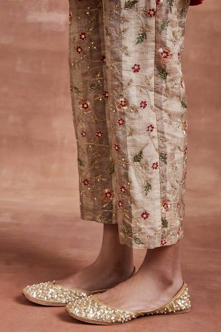 Buy Sue Mue Red Tissue, Silk, Cotton Diamonds, Sequins, Menaha Zardozi Work Kurta Set Online at Aza Fashions Buy_Sue Mue_Red Tissue, Silk, Cotton Diamonds, Sequins, Menaha Zardozi Work Kurta Set _Online_at_Aza_Fashions