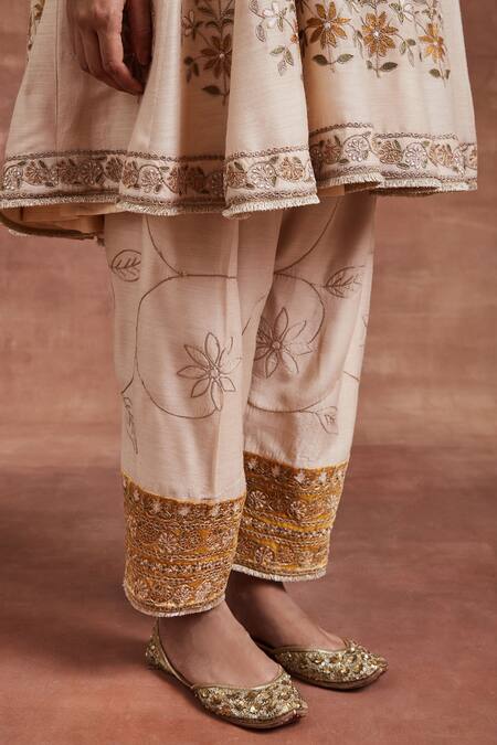 Shop Sue Mue Beige Cotton, Tissue, Silk Embroidery Gitashri Dori Work Anarkali Salwar Set Online at Aza Fashions Shop_Sue Mue_Beige Cotton, Tissue, Silk Embroidery Gitashri Dori Work Anarkali Salwar Set _Online_at_Aza_Fashions