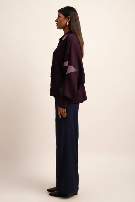Buy Siddhant Agrawal Blue Modal, Polyester Deep Solid Trouser Online at Aza Fashions Buy_Siddhant Agrawal_Blue Modal, Polyester Deep Solid Trouser _Online_at_Aza_Fashions