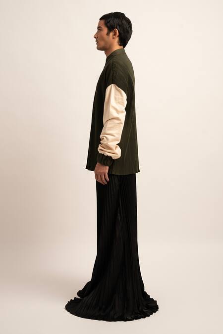 Buy_Siddhant Agrawal_Green Cotton The Modern Catalyst Jumper T-shirt _Online_at_Aza_Fashions