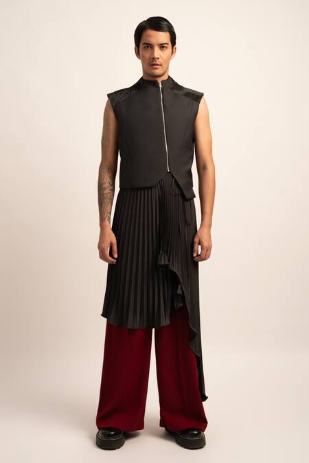 Siddhant Agrawal Seraphic Symphony Patchwork Blazer Wide leg Trouser Set 