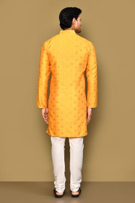 Arihant Rai Sinha Geometric Motif Woven Jacquard Kurta 