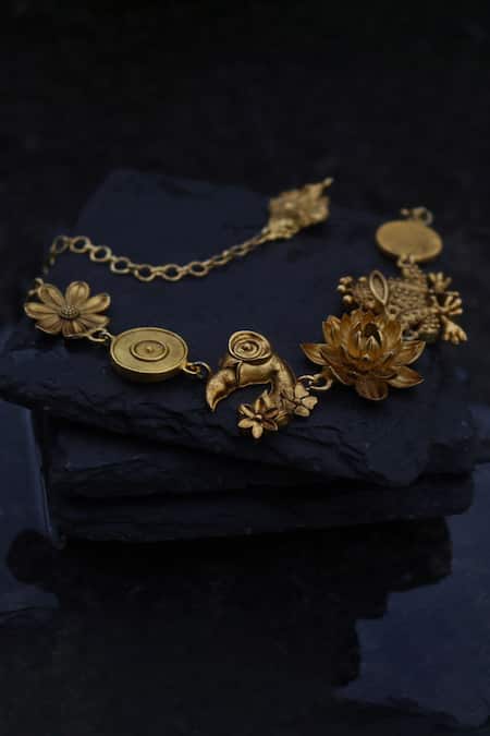 AK-OK Gold Plated Monsoon Souls Bracelet Online at Aza Fashions AK-OK_Gold Plated Monsoon Souls Bracelet _Online_at_Aza_Fashions