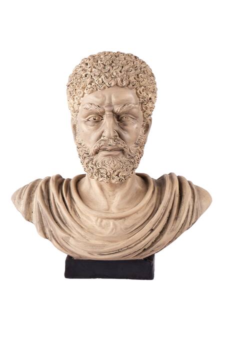 Buy_The White Ink Decor_Beige Poly Resin Modern Art Face Sculpture_Online_at_Aza_Fashions