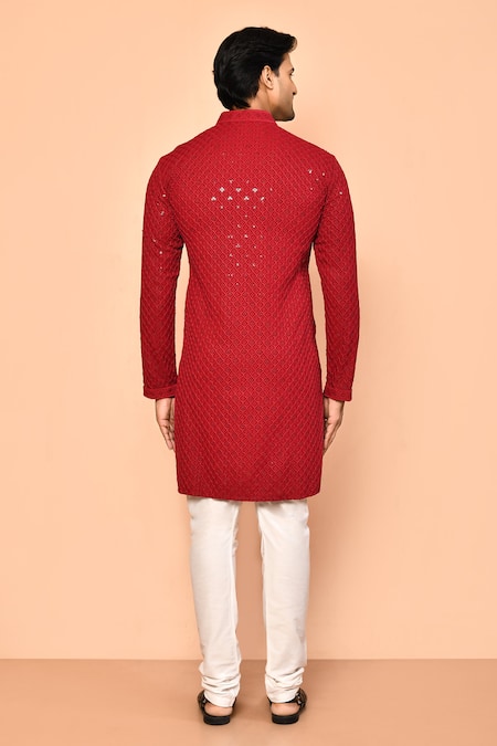 Arihant Rai Sinha Floral Ogee Sequin Embroidered Kurta Set 