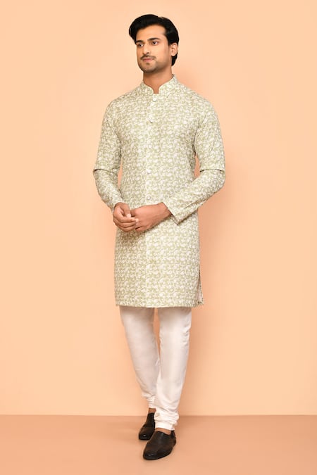 Arihant Rai Sinha Paisley Jaal Print Kurta Set 