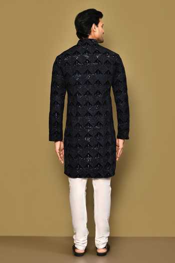 Arihant Rai Sinha Cosmo Sequin Boxes Embroidered Kurta Set 