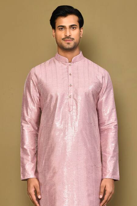 Arihant Rai Sinha Pink Silk, Polyester Sequins Theo Galaxy Waves Embroidered Kurta Set Online at Aza Fashions Arihant Rai Sinha_Pink Silk, Polyester Sequins Theo Galaxy Waves Embroidered Kurta Set _Online_at_Aza_Fashions