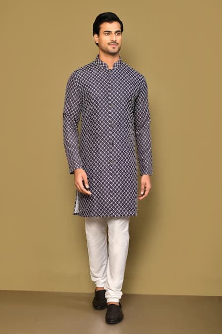 Arihant Rai Sinha Mughal Sequin Jaal Embroidered Kurta Set 