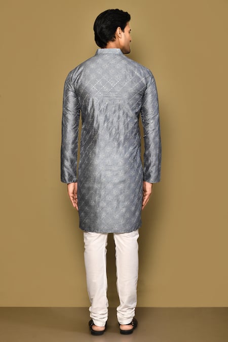 Arihant Rai Sinha Leaflet Jaal Sequin Embroidered Kurta Set 