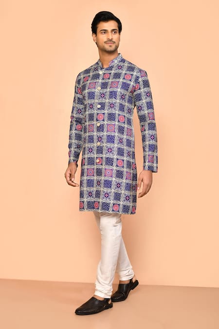 Arihant Rai Sinha Tiles Print Kurta Set 