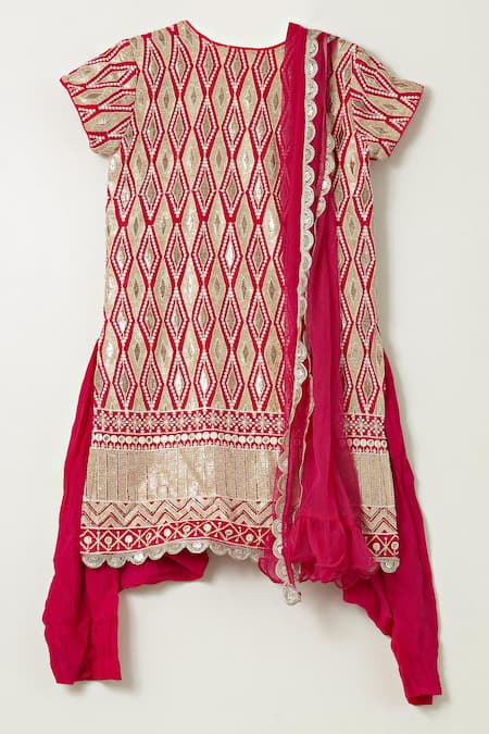 Shruti Jalan Diamond Zari Embroidered Kurta Salwar Set 