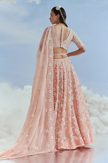 Nachiket Barve Babylon Embroidered Kalidar Bridal Lehenga Set 