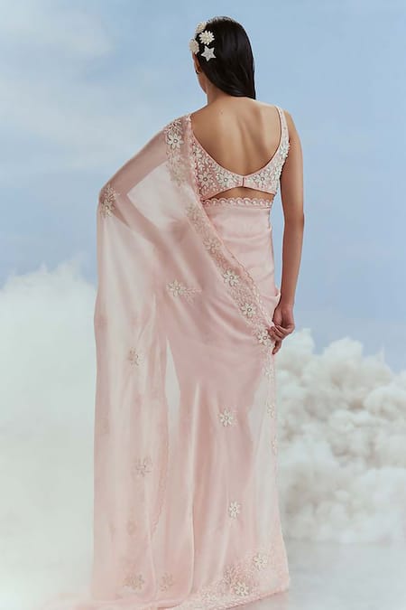 Nachiket Barve Babylon Embroidered Saree With Blouse 