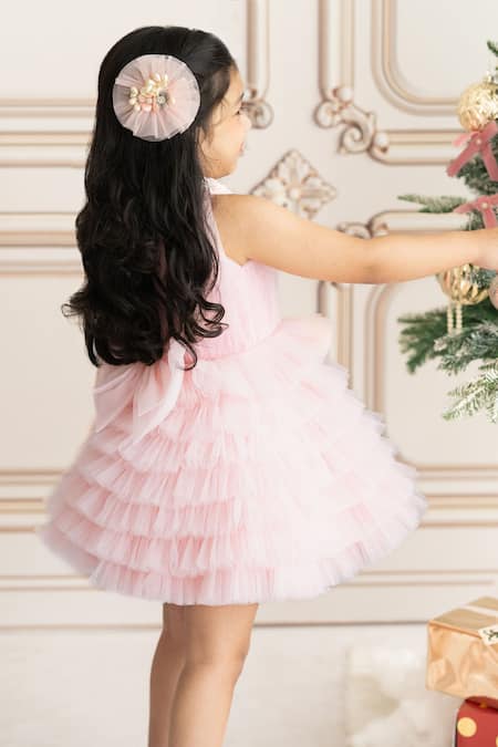 Ruchika Lath Label Pink Tulle Embroidery Butterfly Bodice Dress Online at Aza Fashions Ruchika Lath Label_Pink Tulle Embroidery Butterfly Bodice Dress _Online_at_Aza_Fashions