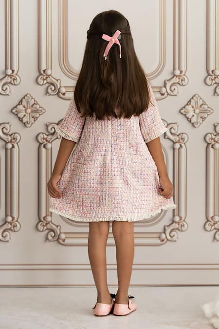 Ruchika Lath Label Peter Pan Collar A-Line Dress 