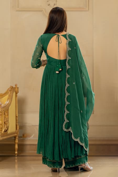 Paulmi And Harsh Hand Embroidered Anarkali Pant Set 