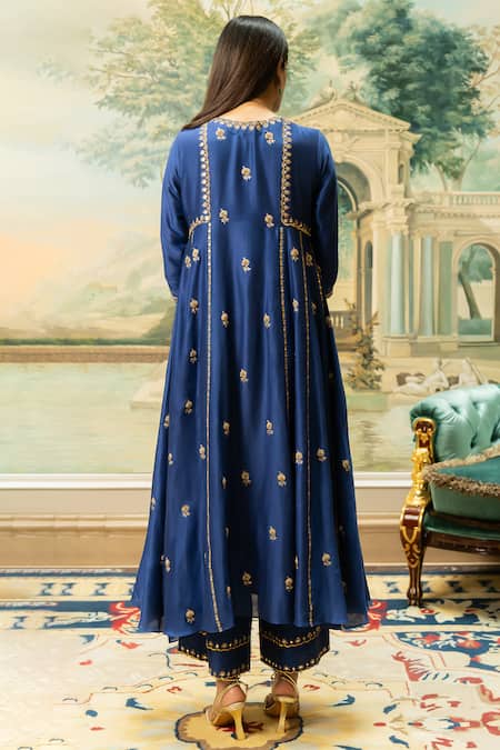 Paulmi And Harsh Mirror Embroidered Anarkali & Pant Set 