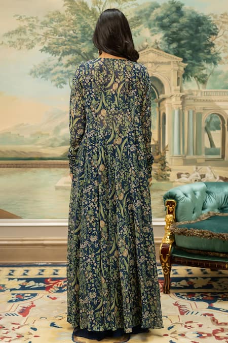 Paulmi And Harsh Floral Pattern Jacket Pant Set 