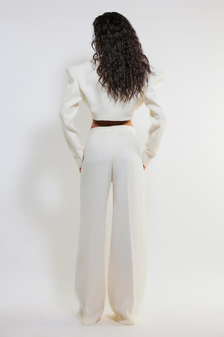Deme By Gabriella Carrie Oversized Crop Blazer & Pant Set 
