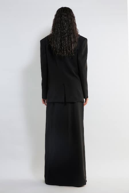 Deme By Gabriella Morena Ferrari Blazer Overlapped Skirt Set 