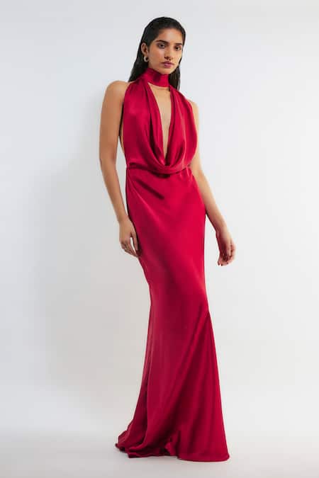 Buy REVENGE IT RED MAXI DRESS for Women Online in India