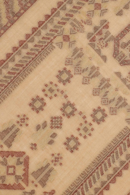 Shingora Beige Woven Mahi Wool Shawl at Aza Fashions Shingora_Beige Woven Mahi Wool Shawl _at_Aza_Fashions