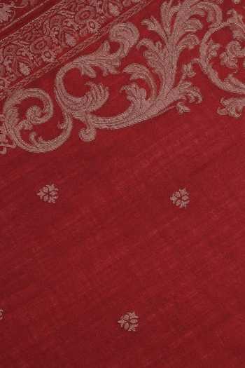 Shingora Maroon Aadila Flower Woven Shawl at Aza Fashions Shingora_Maroon Aadila Flower Woven Shawl _at_Aza_Fashions