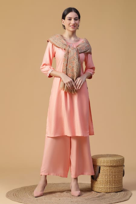 Shingora Siya Wool Geometric Pattern Woven Stole 